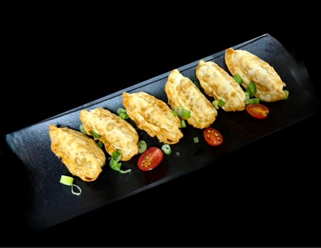 Fried Chicken Dumplings.