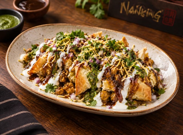 Samosa Smash Chaat.