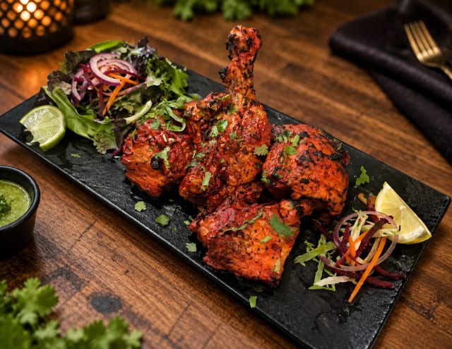Murgh tandoori.