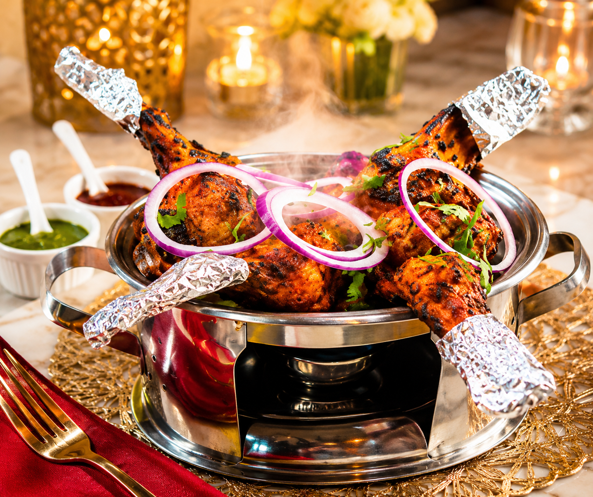 Tandoori Char, Wok Smoke, Thai Fire