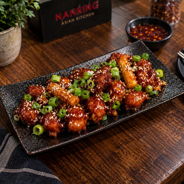 Crispy Honey Glazed Chicken.
